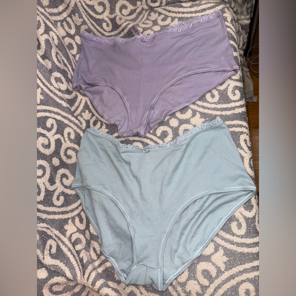 Skims Size 4X Boy Short Bundle Lavender & Sky Pointelle Boy-short Panty